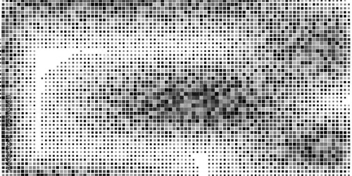 Fading cross shape gradient pattern. Abstract plus sign gradation background. Back and white geometric halftone wallpaper for graphic design, poster, medical banner.