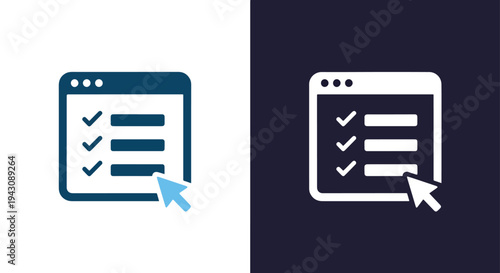 Checklist Icon Set - Blue Success Ui Design Interface Digital Vector - Glyph solid icon - Editable modern style icon