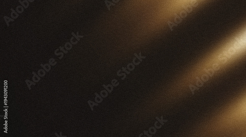 Fotografie Warm Golden Light Rays Beam Across Textured Dark Brown Abstract Background, Atmo