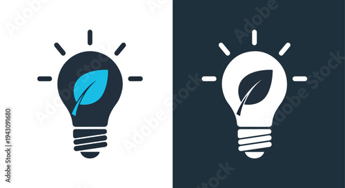 Lightbulb Idea Icon Set - Creative Innovation Creativity Design Symbol Vector - Blue icon set - Modern style icon  - Glyph and solid icon set - Icon vector