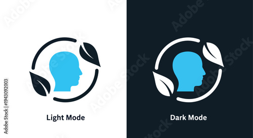 Dark Light Mode User Icon Set - Ui Profile Avatar Design Vector - Blue icon set - Modern style icon  - Glyph and solid icon set - Icon vector