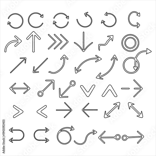 Arrow Direction Interface Icon Set