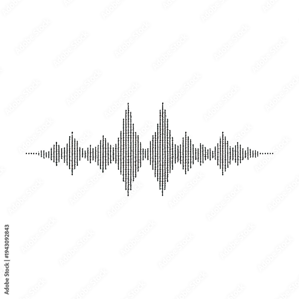 Obraz premium Minimalist audio waveform design.