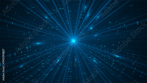 Wallpaper Mural Abstract big data visualization. Big data code representation. Graphic concept for your design Torontodigital.ca