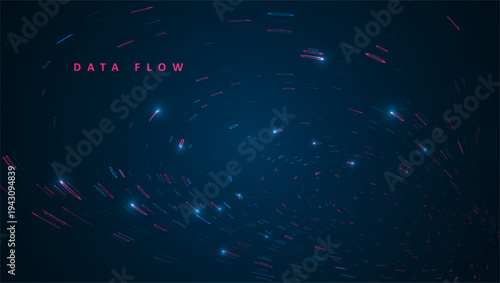 Wallpaper Mural Abstract big data visualization. Big data code representation. Graphic concept for your design Torontodigital.ca