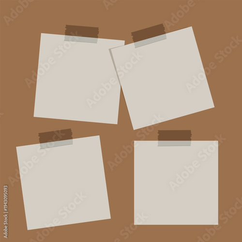 Realistic 3d Detailed Investigation Board or Detective Map with Pinned Paper and Note. Vector illustration of Plan Work	.