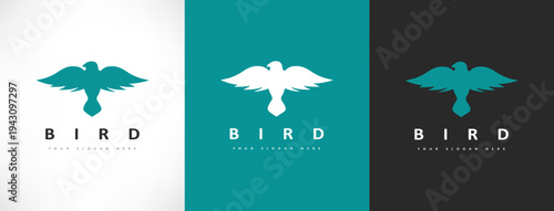 Bird logo vector. Bird in flight design