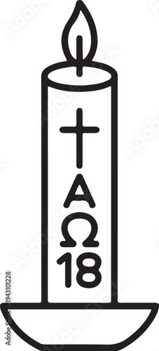 Isolated Paschal candle icon. Paschal Candle Christian Symbol Icon. Vector illustration design
By lar01joka