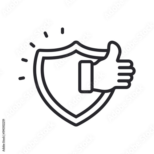 reliable icons outline and Flat Style,transparent background