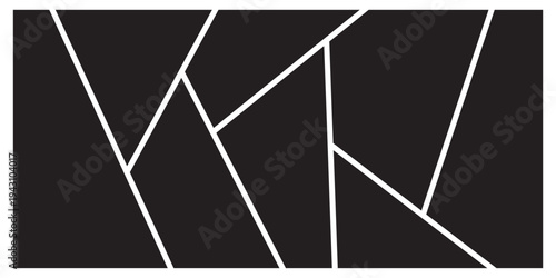 Photo collage template. Mood board grid. Square picture frame. Photography album layout. Vector illustration .