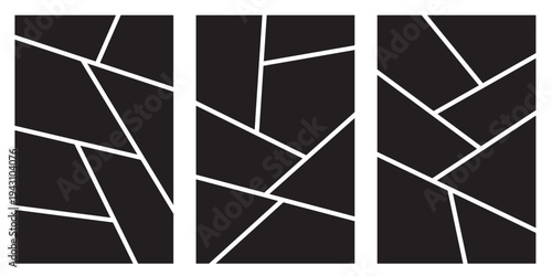 Set of collage grid manga comic book template. Blank page frame for comic book, photo collage, poster, flyer. Collection of anime comic book templates.