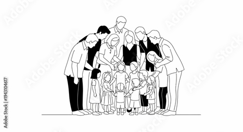 Diverse group of people standing together.