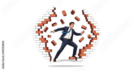 Man in Suit Surrounded by Falling Money.