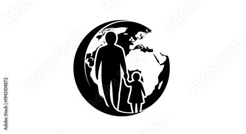 Family Silhouette Holding Hands Together 1.