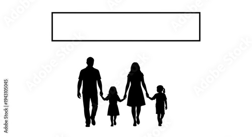 Family walking hand in hand together 1.