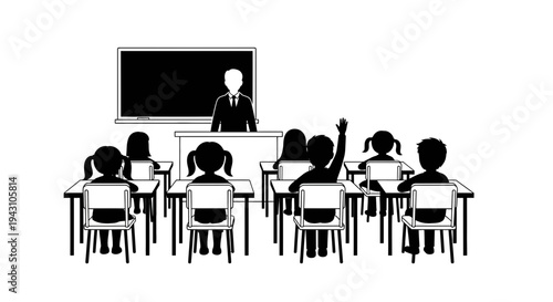 Students in a classroom setting learning.