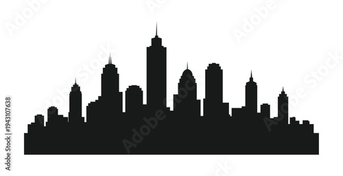 City skyline silhouette landscape for real estate and urban development.
