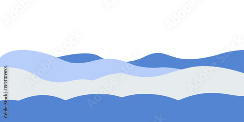 Water wave vector, Blue water wave on white background, waves, ocean, sea, wave, water, vector, landscape, design