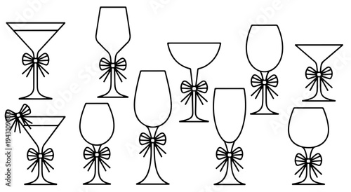 Glasses vector, Set collection of drinking glasses outline hand drawing vector, glass, drink, vector, icon, design, symbol, glasses, drinks, restaurant