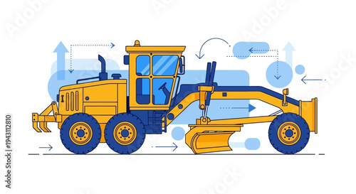 Modern Construction Grader Equipment For Road Building Projects