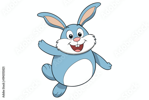 bouncy bunny on white