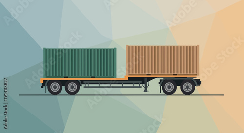 Modern Container Truck Transportation Logistics Service