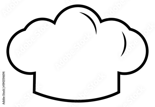 chef cook hat outline vector 