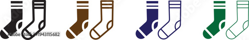 Socks icons big set. socks icon Logo art vector in outline