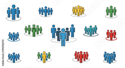 Diverse Groups of People Standing Together in a Circle.