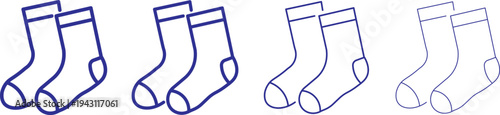 Socks icons big set. socks icon Logo art vector in outline