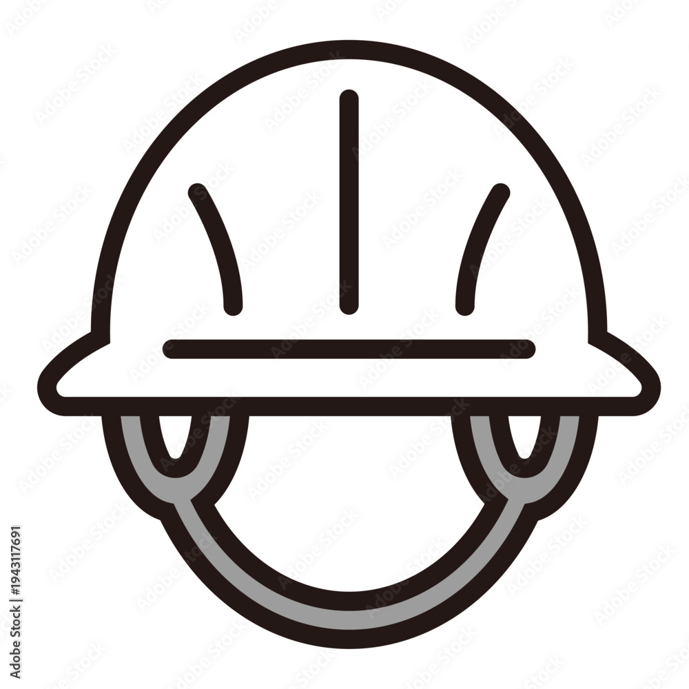 custom made wallpaper toronto digital安全ヘルメットのアイコン。建設や工事、防災で着用するヘルメット。Safety helmet icon.