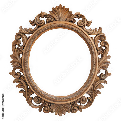 Intricate Gold Ornate Picture Frame with Floral and Leaf Motifs