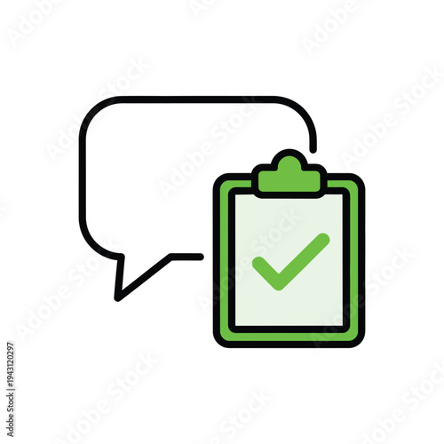 Checklist And Approval Icon Showing Completed Status.