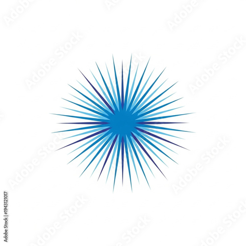 Blue Radial Burst of Light and Energy.