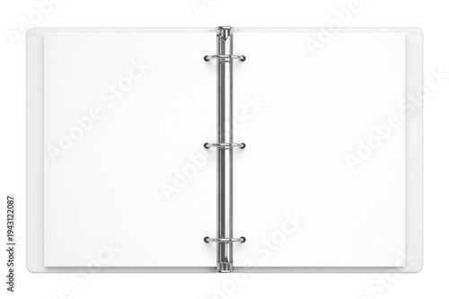 PNG Open blank ring binder notebook