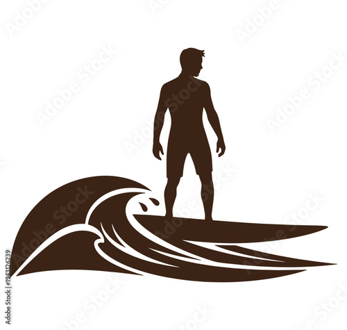 man surfing on a wave riding surfboard in the ocean water sports