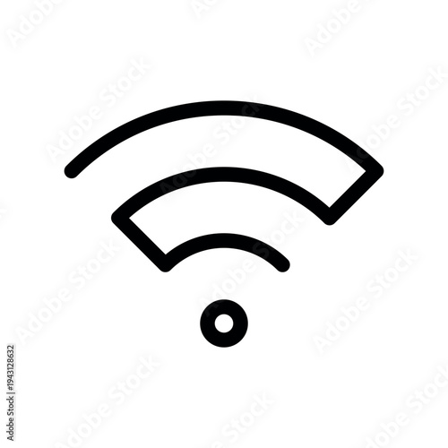 Medium Wi-Fi Signal Strength Outline Graphic