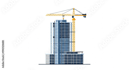 construction site with crane