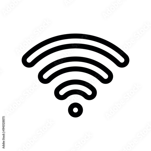 Maximum Wireless Network Signal Line Art