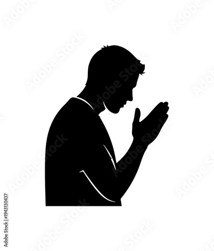 Man Praying Silhouette