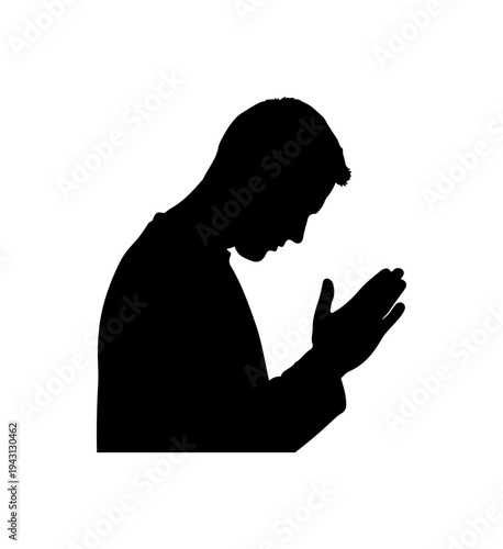 Man Praying Silhouette
