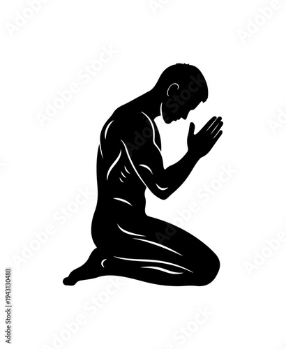 Man Praying Silhouette