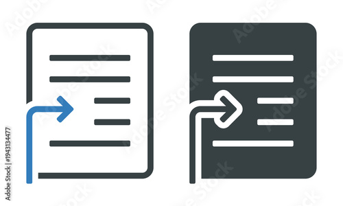Document File Import Icon. Vector Illustration
