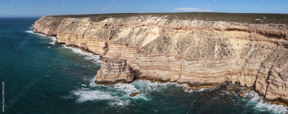custom made wallpaper toronto digitalAerial shot of Island Rock sculpted by fracturing and decaying of the cliffs offering the Viewer from Island Rock Lookout some precarious rock formations, Kalbarri Natinal Park, Western Australia.