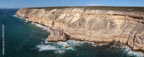 Wallpaper Mural Aerial shot of Island Rock sculpted by fracturing and decaying of the cliffs offering the Viewer from Island Rock Lookout some precarious rock formations, Kalbarri Natinal Park, Western Australia. Torontodigital.ca
