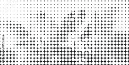 Black and White Organic Halftone Pattern Background, Abstract Dynamic Halftone Texture White Background
