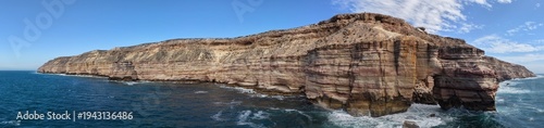Wallpaper Mural Aerial shot of Island Rock sculpted by fracturing and decaying of the cliffs offering the Viewer from Island Rock Lookout some precarious rock formations, Kalbarri Natinal Park, Western Australia. Torontodigital.ca