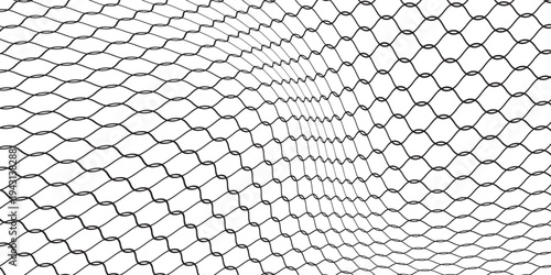 High Resolution Isolated Chain-Link (Or Wire Net Or Wire-Mesh) Fence On A White Background