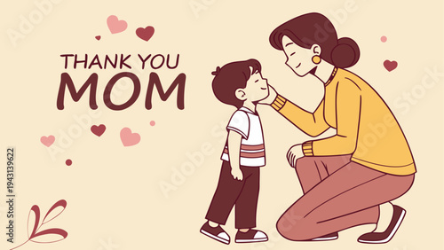 Mother and child sharing a heartfelt thank you moment together