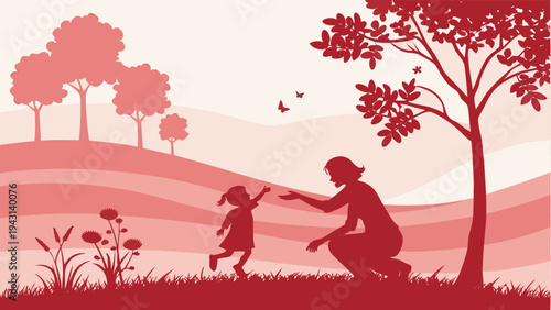 Silhouette of a person sitting under a tree at sunset